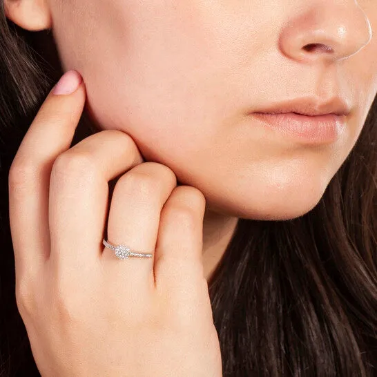 Rings JMS always Original Bertha Sophia Collection Womens 18k WG Plated Stackable Pave Fashion Ring