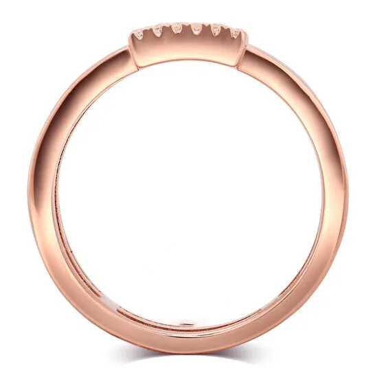 Rings JMS always Original DiamondMuse 020 Carat TW Roman Digit II Cubic Zirconia Rose Tone Fashion Ring Womens in Sterling Silver Rings JMS always Original DiamondMuse 020 Carat TW Roman Digit II Cubic Zirconia Rose Tone Fashion Ring Womens in Sterling Silver