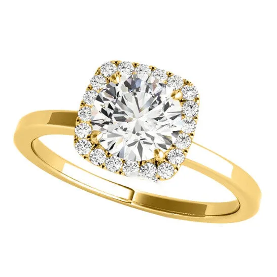 Rings JMS always Original Maulijewels 115 Carat Moissanite Halo Natural Diamond Engagement Ring In 14K Yellow Gold Rings JMS always Original Maulijewels 115 Carat Moissanite Halo Natural Diamond Engagement Ring In 14K Yellow Gold