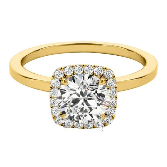 Rings JMS always Original Maulijewels 115 Carat Moissanite Halo Natural Diamond Engagement Ring In 14K Yellow Gold Rings JMS always Original Maulijewels 115 Carat Moissanite Halo Natural Diamond Engagement Ring In 14K Yellow Gold