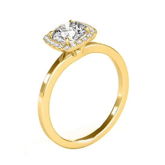 Rings JMS always Original Maulijewels 115 Carat Moissanite Halo Natural Diamond Engagement Ring In 14K Yellow Gold Rings JMS always Original Maulijewels 115 Carat Moissanite Halo Natural Diamond Engagement Ring In 14K Yellow Gold