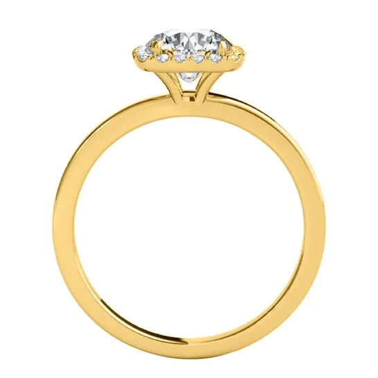 Rings JMS always Original Maulijewels 115 Carat Moissanite Halo Natural Diamond Engagement Ring In 14K Yellow Gold Rings JMS always Original Maulijewels 115 Carat Moissanite Halo Natural Diamond Engagement Ring In 14K Yellow Gold