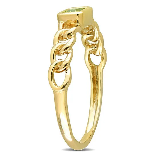 Rings Original Amour 13 CT TGW Peridot Link Ring in 14k Yellow Gold JMS always Rings Original Amour 13 CT TGW Peridot Link Ring in 14k Yellow Gold JMS always