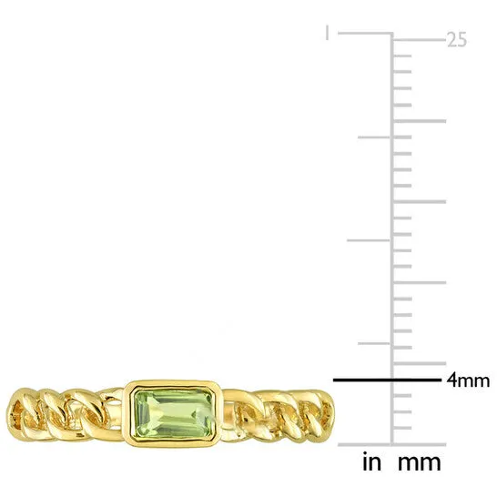 Rings Original Amour 13 CT TGW Peridot Link Ring in 14k Yellow Gold JMS always Rings Original Amour 13 CT TGW Peridot Link Ring in 14k Yellow Gold JMS always