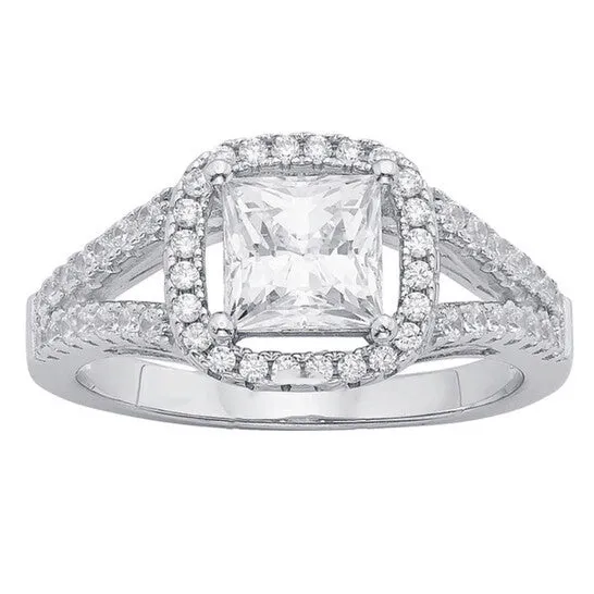 Rings Original DiamondMuse 060 Carat TGW Swarovski Crystal and Cubic Zirconia Womens Engagement Ring in Sterling Silver JMS always Rings Original DiamondMuse 060 Carat TGW Swarovski Crystal and Cubic Zirconia Womens Engagement Ring in Sterling Silver JMS always