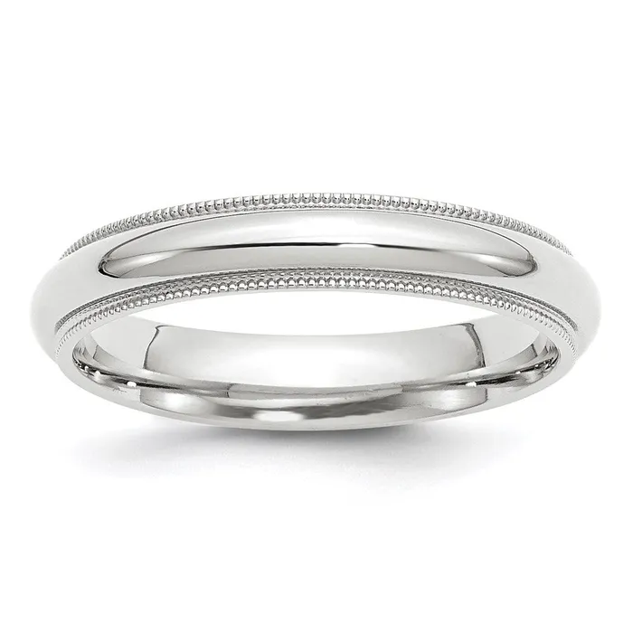 Rings Solid 10K White Gold 4mm Milgrain Comfort Fit MensWomens Wedding Band Ring Size 11 Goldia Rings Solid 10K White Gold 4mm Milgrain Comfort Fit MensWomens Wedding Band Ring Size 11 Goldia