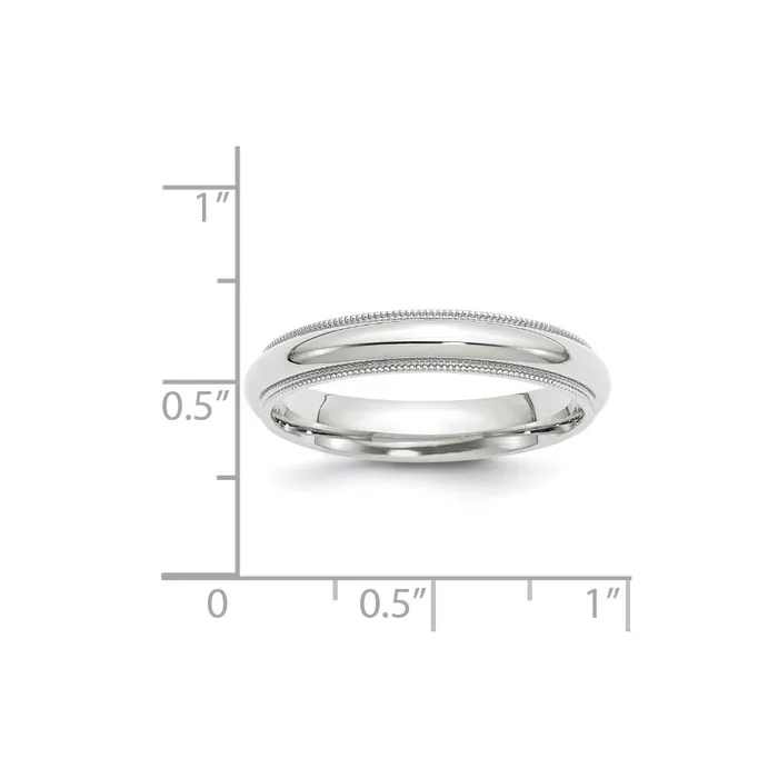 Rings Solid 10K White Gold 4mm Milgrain Comfort Fit MensWomens Wedding Band Ring Size 11 Goldia Rings Solid 10K White Gold 4mm Milgrain Comfort Fit MensWomens Wedding Band Ring Size 11 Goldia