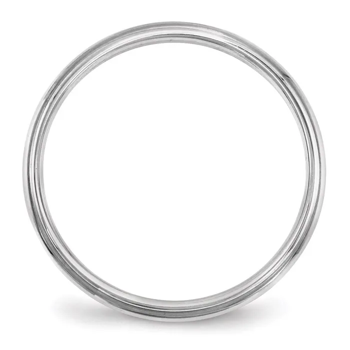 Rings Solid 14K White Gold 25mm Half Round with Edge MensWomens Wedding Band Ring Size 4 Goldia Rings Solid 14K White Gold 25mm Half Round with Edge MensWomens Wedding Band Ring Size 4 Goldia