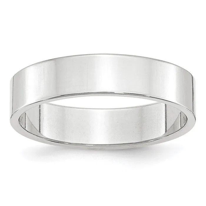 Rings Solid 14K White Gold 5mm Light Weight Flat MensWomens Wedding Band Ring Size 45 Goldia Rings Solid 14K White Gold 5mm Light Weight Flat MensWomens Wedding Band Ring Size 45 Goldia