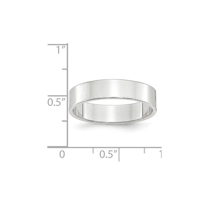 Rings Solid 14K White Gold 5mm Light Weight Flat MensWomens Wedding Band Ring Size 45 Goldia Rings Solid 14K White Gold 5mm Light Weight Flat MensWomens Wedding Band Ring Size 45 Goldia