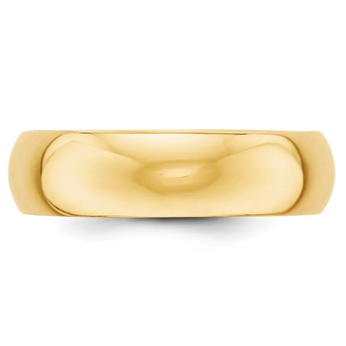 Rings Solid 14K Yellow Gold 6mm Half Round MensWomens Wedding Band Ring Size 125 Goldia Rings Solid 14K Yellow Gold 6mm Half Round MensWomens Wedding Band Ring Size 125 Goldia