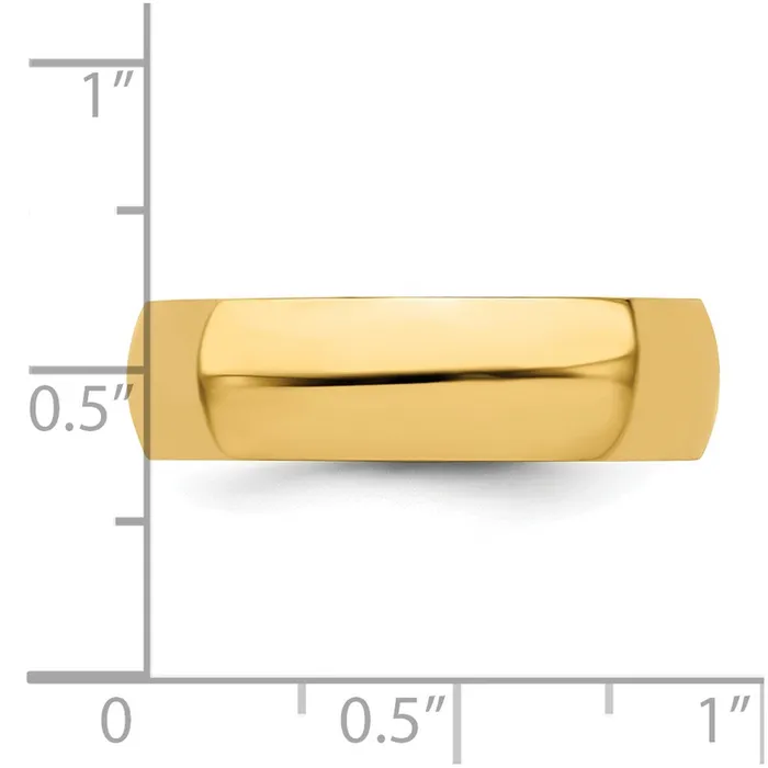 Rings Solid 14K Yellow Gold 6mm Half Round MensWomens Wedding Band Ring Size 125 Goldia Rings Solid 14K Yellow Gold 6mm Half Round MensWomens Wedding Band Ring Size 125 Goldia