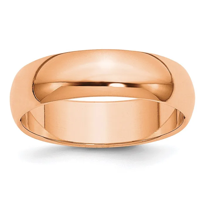 Rings Solid 18K Yellow Gold Rose Gold 6mm HalfRound Wedding MensWomens Wedding Band Ring Size 85 Goldia Rings Solid 18K Yellow Gold Rose Gold 6mm HalfRound Wedding MensWomens Wedding Band Ring Size 85 Goldia