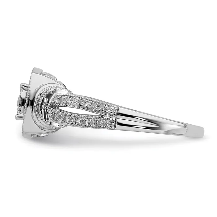 Rings Sterling Silver Rhodium Diamond Ring Goldia