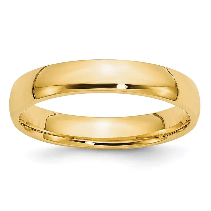 Solid 10K Yellow Gold 4mm Light Weight Comfort Fit MensWomens Wedding Band Ring Size 5 Goldia Rings Solid 10K Yellow Gold 4mm Light Weight Comfort Fit MensWomens Wedding Band Ring Size 5 Goldia Rings