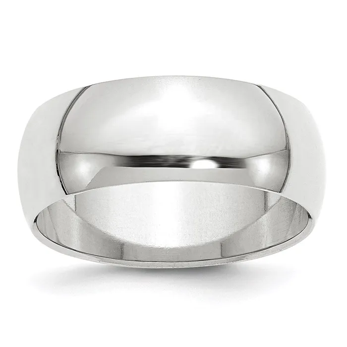 Solid 10K Yellow Gold White Gold 8mm HalfRound MensWomens Wedding Band Ring Size 7 Goldia Rings Solid 10K Yellow Gold White Gold 8mm HalfRound MensWomens Wedding Band Ring Size 7 Goldia Rings