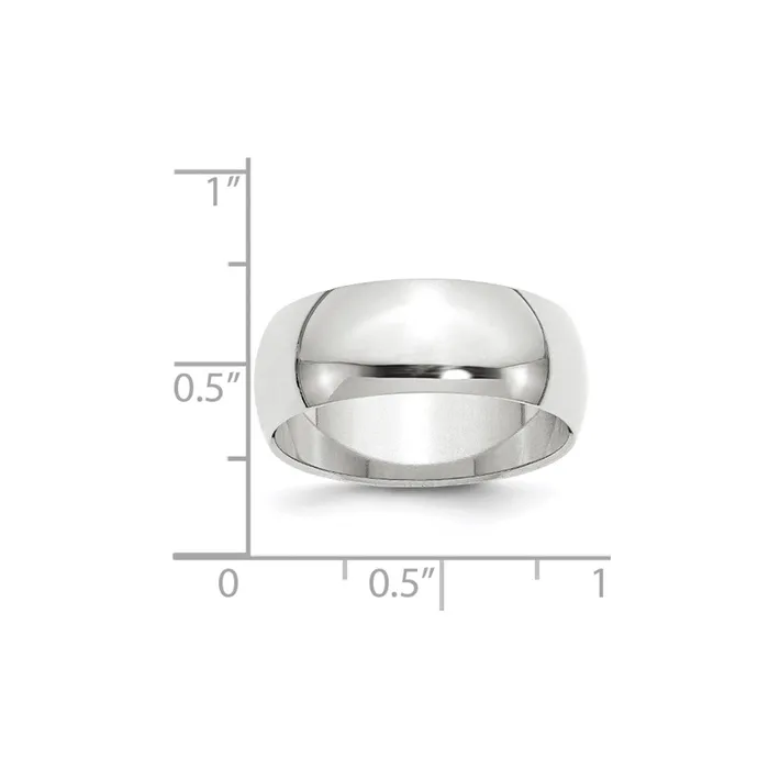 Solid 10K Yellow Gold White Gold 8mm HalfRound MensWomens Wedding Band Ring Size 7 Goldia Rings Solid 10K Yellow Gold White Gold 8mm HalfRound MensWomens Wedding Band Ring Size 7 Goldia Rings