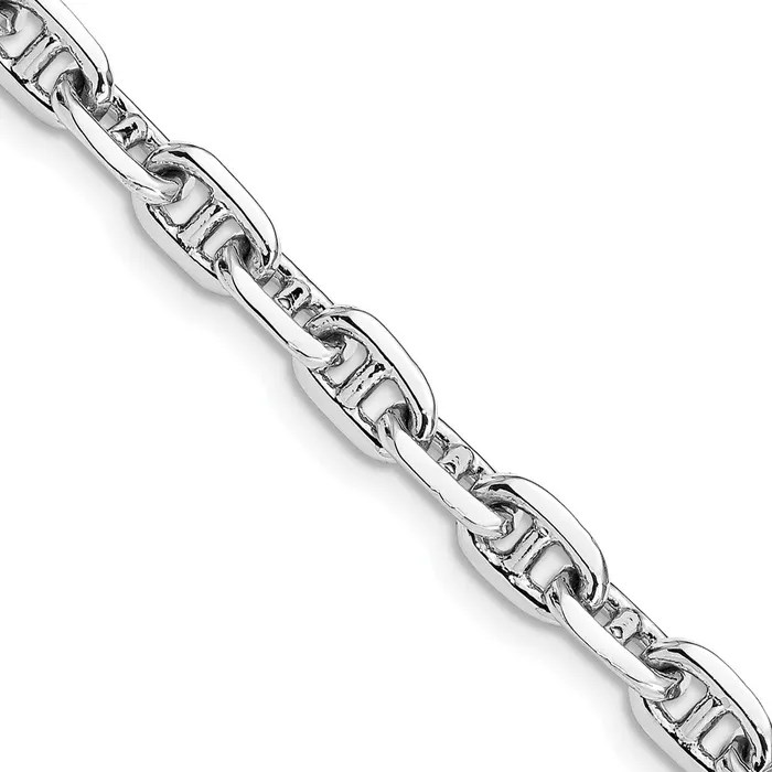 Solid 14K White Gold 20 inch 51mm Hand Polished Fancy Link with Lobster Clasp Chain Necklace MDS Necklaces Solid 14K White Gold 20 inch 51mm Hand Polished Fancy Link with Lobster Clasp Chain Necklace MDS Necklaces