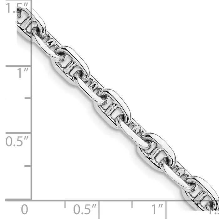 Solid 14K White Gold 20 inch 51mm Hand Polished Fancy Link with Lobster Clasp Chain Necklace MDS Necklaces Solid 14K White Gold 20 inch 51mm Hand Polished Fancy Link with Lobster Clasp Chain Necklace MDS Necklaces