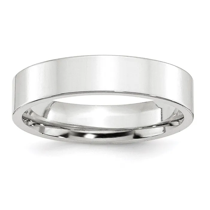Solid 14K White Gold 5mm Standard Flat Comfort Fit MensWomens Wedding Band Ring Size 65 Goldia Rings Solid 14K White Gold 5mm Standard Flat Comfort Fit MensWomens Wedding Band Ring Size 65 Goldia Rings