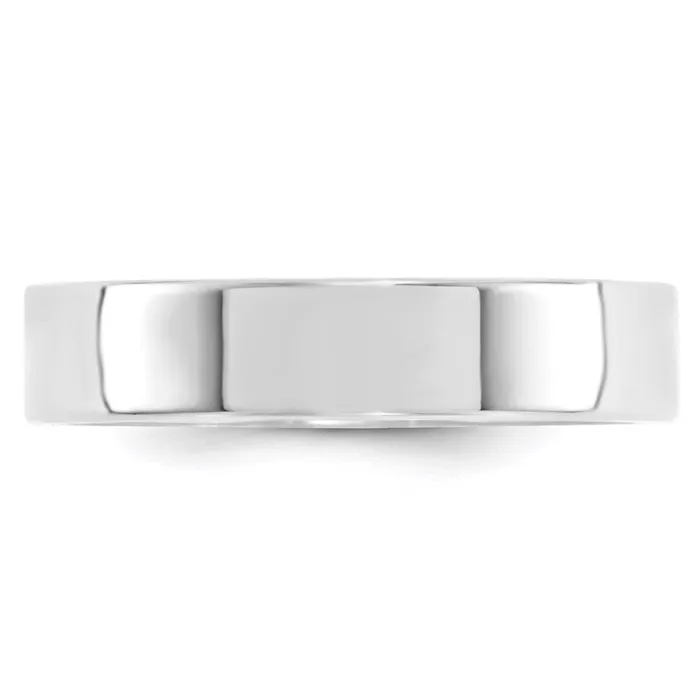 Solid 14K White Gold 5mm Standard Flat Comfort Fit MensWomens Wedding Band Ring Size 65 Goldia Rings Solid 14K White Gold 5mm Standard Flat Comfort Fit MensWomens Wedding Band Ring Size 65 Goldia Rings