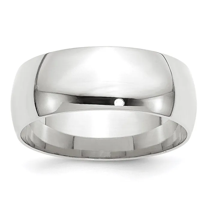 Solid 14K White Gold 8mm Light Weight Comfort Fit MensWomens Wedding Band Ring Size 10 Goldia Rings Solid 14K White Gold 8mm Light Weight Comfort Fit MensWomens Wedding Band Ring Size 10 Goldia Rings