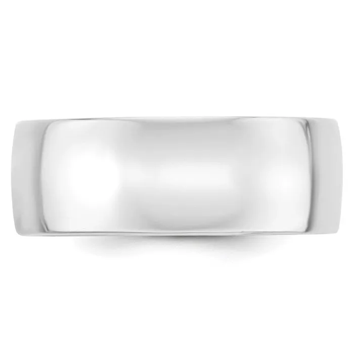 Solid 14K White Gold 8mm Light Weight Comfort Fit MensWomens Wedding Band Ring Size 10 Goldia Rings Solid 14K White Gold 8mm Light Weight Comfort Fit MensWomens Wedding Band Ring Size 10 Goldia Rings
