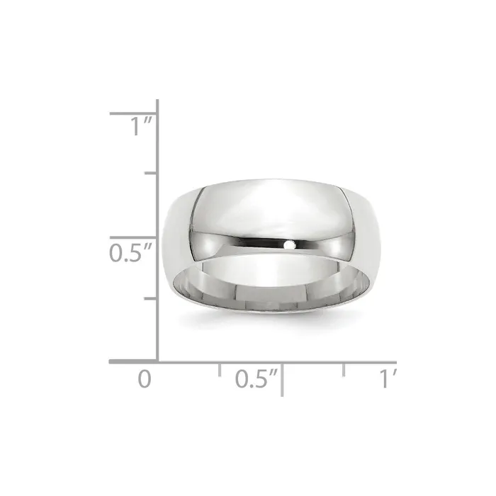 Solid 14K White Gold 8mm Light Weight Comfort Fit MensWomens Wedding Band Ring Size 10 Goldia Rings Solid 14K White Gold 8mm Light Weight Comfort Fit MensWomens Wedding Band Ring Size 10 Goldia Rings