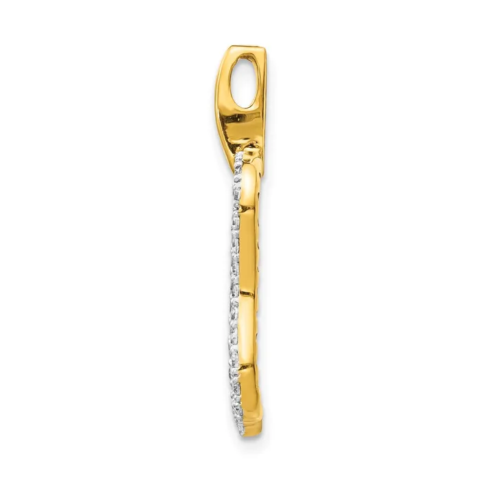 Solid 14k Yellow Gold 12ct Simulated CZ Fancy Pendant Goldia PreStyled Sets