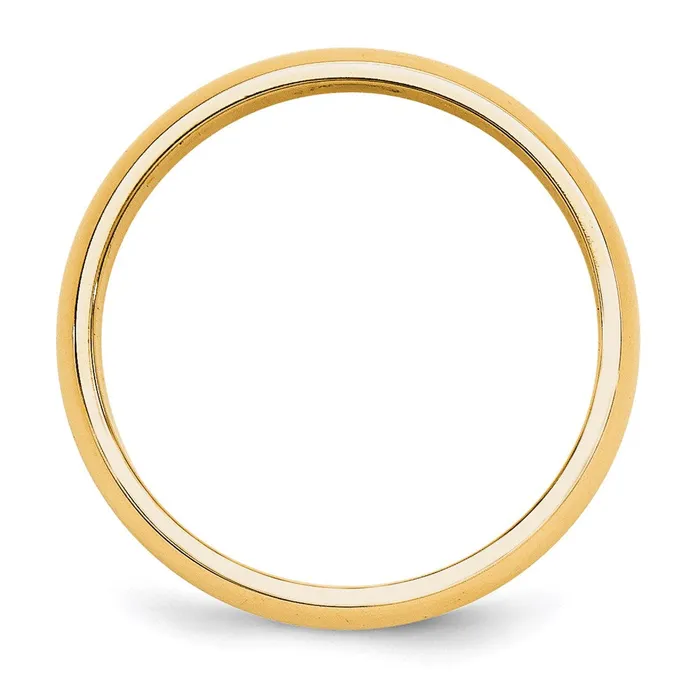 Solid 14K Yellow Gold 5mm HalfRound Wedding MensWomens Wedding Band Ring Size 115 Goldia Rings Solid 14K Yellow Gold 5mm HalfRound Wedding MensWomens Wedding Band Ring Size 115 Goldia Rings
