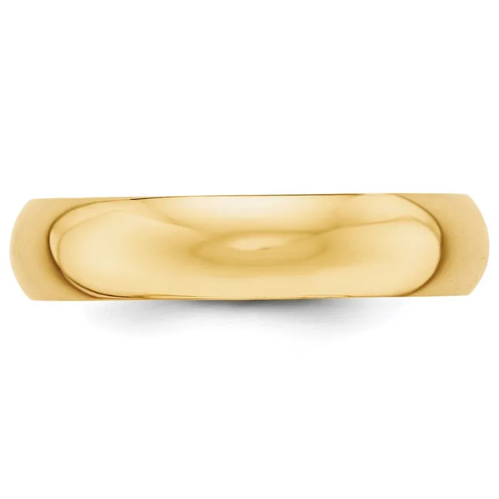Solid 14K Yellow Gold 5mm HalfRound Wedding MensWomens Wedding Band Ring Size 115 Goldia Rings Solid 14K Yellow Gold 5mm HalfRound Wedding MensWomens Wedding Band Ring Size 115 Goldia Rings