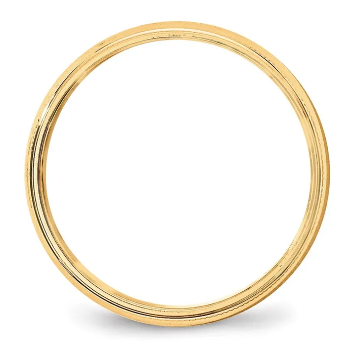 Solid 14K Yellow Gold 5mm Light Weight Milgrain Half Round MensWomens Wedding Band Ring Size 75 Goldia Rings Solid 14K Yellow Gold 5mm Light Weight Milgrain Half Round MensWomens Wedding Band Ring Size 75 Goldia Rings
