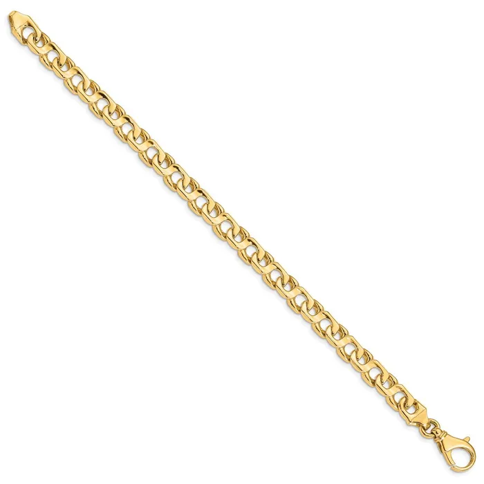 Solid 14K Yellow Gold 8 inch 74mm Hand Polished Fancy Link with Fancy Lobster Clasp Bracelet MDS Bracelets Solid 14K Yellow Gold 8 inch 74mm Hand Polished Fancy Link with Fancy Lobster Clasp Bracelet MDS Bracelets