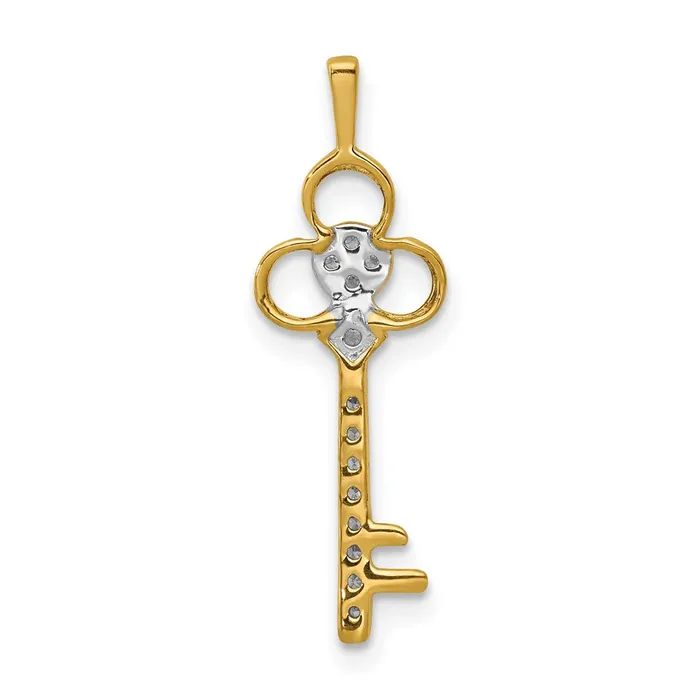 Solid 14k Yellow Gold Simulated CZ Club Key Pendant Goldia PreStyled Sets Solid 14k Yellow Gold Simulated CZ Club Key Pendant Goldia PreStyled Sets