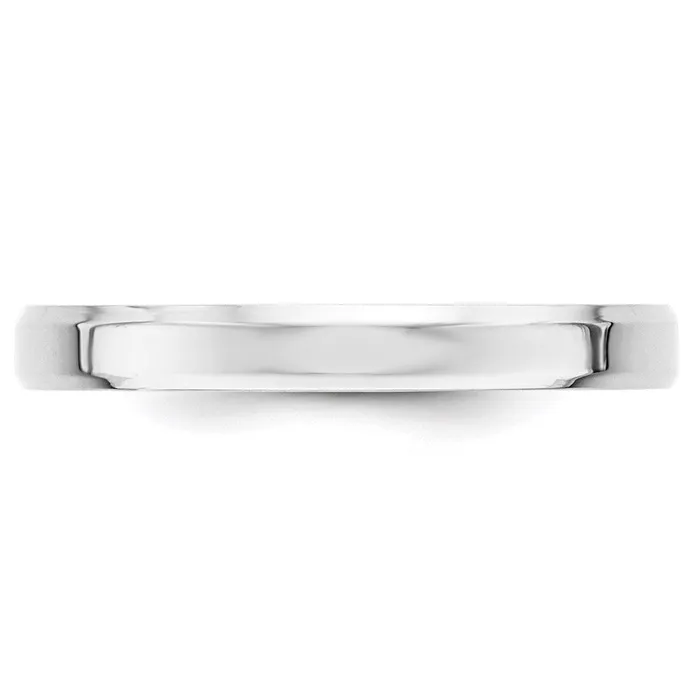 Solid 18K White Gold 3mm Bevel Edge Comfort Fit MensWomens Wedding Band Ring Size 105 Goldia Rings Solid 18K White Gold 3mm Bevel Edge Comfort Fit MensWomens Wedding Band Ring Size 105 Goldia Rings