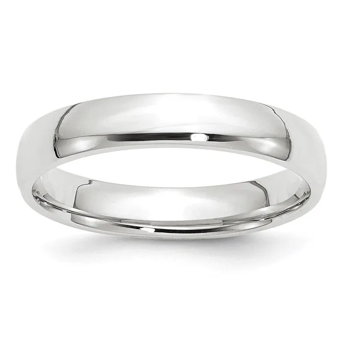 Solid 18K White Gold 4mm Light Weight Comfort Fit MensWomens Wedding Band Ring Size 65 Goldia Rings Solid 18K White Gold 4mm Light Weight Comfort Fit MensWomens Wedding Band Ring Size 65 Goldia Rings