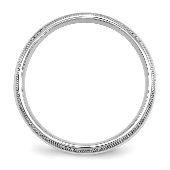 Solid 18K White Gold 5mm Double Milgrain Comfort Fit MensWomens Wedding Band Ring Size 55 Goldia Rings Solid 18K White Gold 5mm Double Milgrain Comfort Fit MensWomens Wedding Band Ring Size 55 Goldia Rings