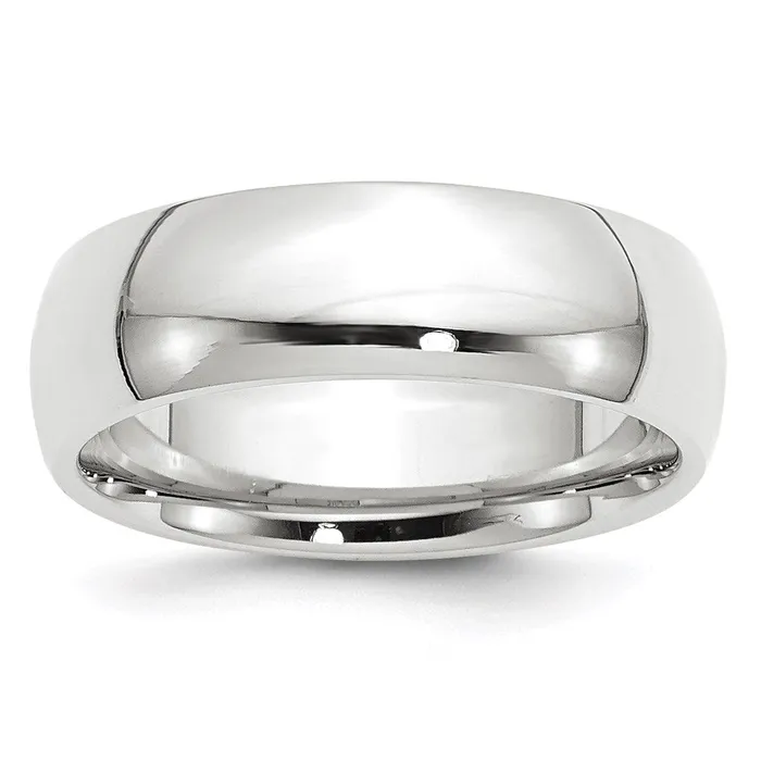 Solid 18K White Gold 7mm Standard Comfort Fit MensWomens Wedding Band Ring Size 135 Goldia Rings Solid 18K White Gold 7mm Standard Comfort Fit MensWomens Wedding Band Ring Size 135 Goldia Rings