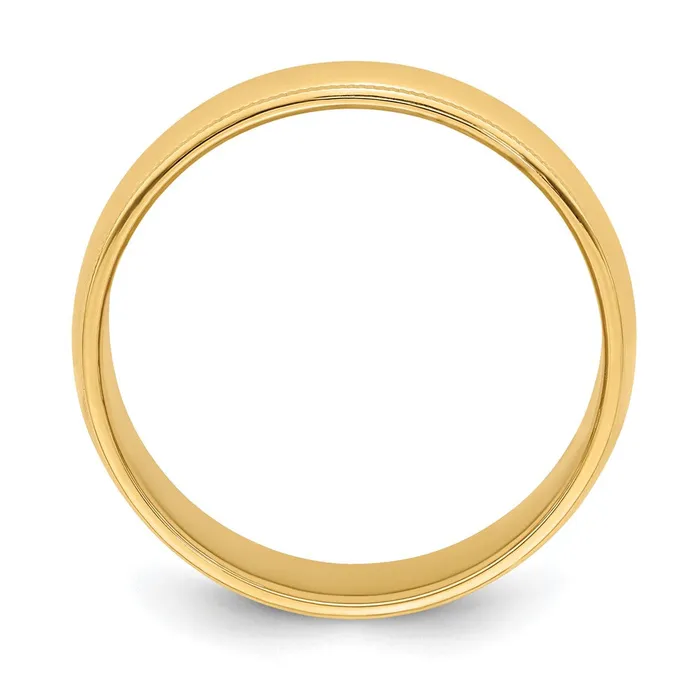 Solid 18K Yellow Gold 6mm Milgrain HalfRound Wedding MensWomens Wedding Band Ring Size 55 Goldia Rings Solid 18K Yellow Gold 6mm Milgrain HalfRound Wedding MensWomens Wedding Band Ring Size 55 Goldia Rings
