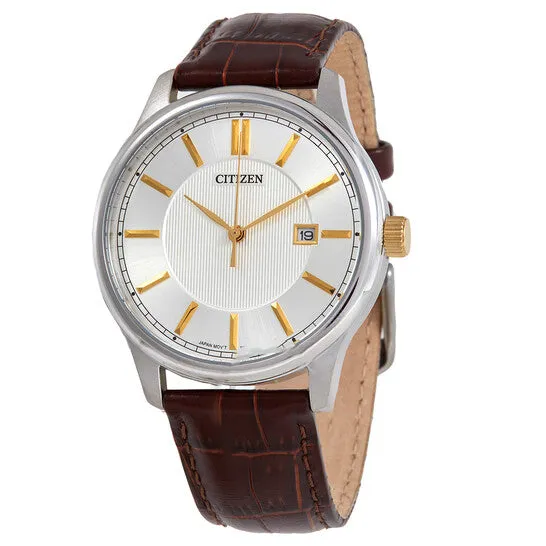 Watches JMS always Original Citizen Quartz Silver Dial Brown Leather Mens Watch BI105404A Watches JMS always Original Citizen Quartz Silver Dial Brown Leather Mens Watch BI105404A