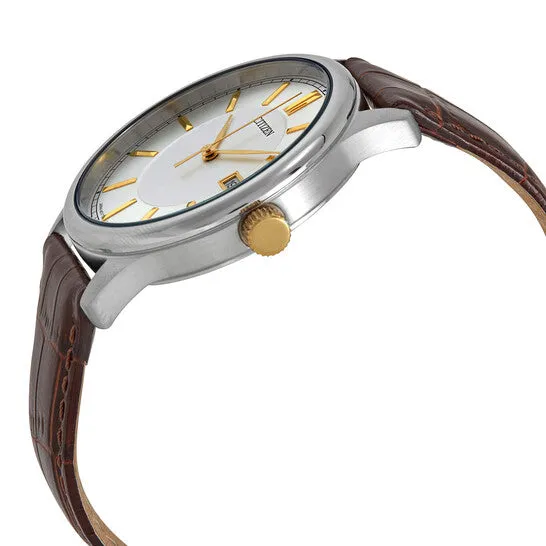 Watches JMS always Original Citizen Quartz Silver Dial Brown Leather Mens Watch BI105404A Watches JMS always Original Citizen Quartz Silver Dial Brown Leather Mens Watch BI105404A