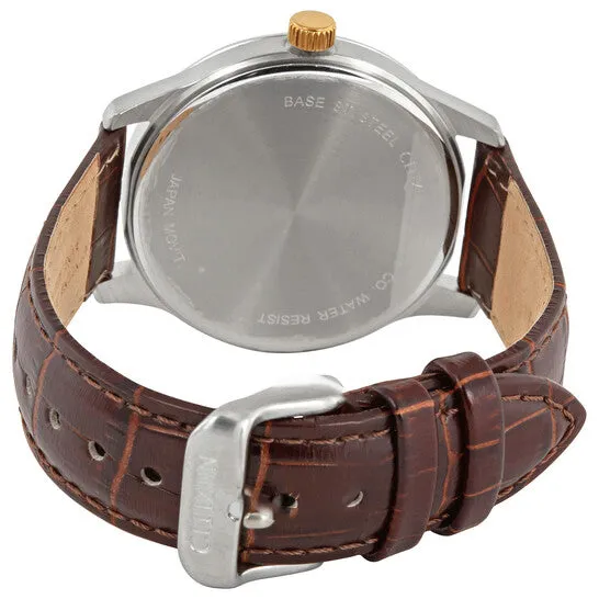 Watches JMS always Original Citizen Quartz Silver Dial Brown Leather Mens Watch BI105404A Watches JMS always Original Citizen Quartz Silver Dial Brown Leather Mens Watch BI105404A