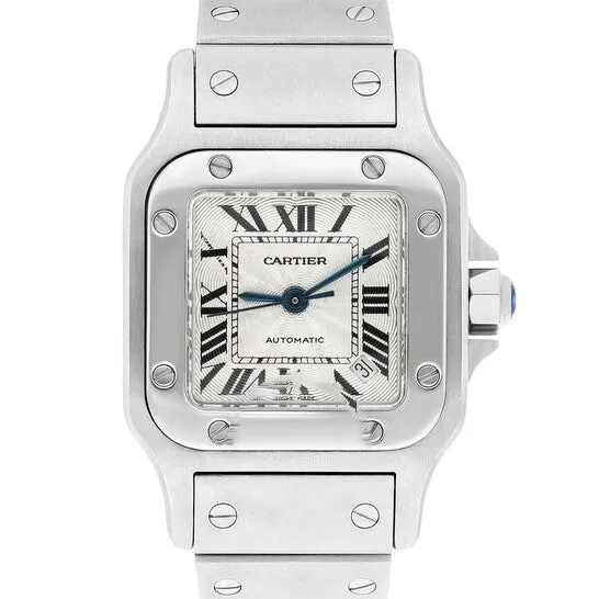 Watches JMS always Original Preowned Cartier Santos Automatic Silver Dial Ladies Watch W20054D6 Watches JMS always Original Preowned Cartier Santos Automatic Silver Dial Ladies Watch W20054D6