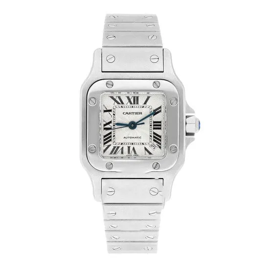 Watches JMS always Original Preowned Cartier Santos Automatic Silver Dial Ladies Watch W20054D6 Watches JMS always Original Preowned Cartier Santos Automatic Silver Dial Ladies Watch W20054D6