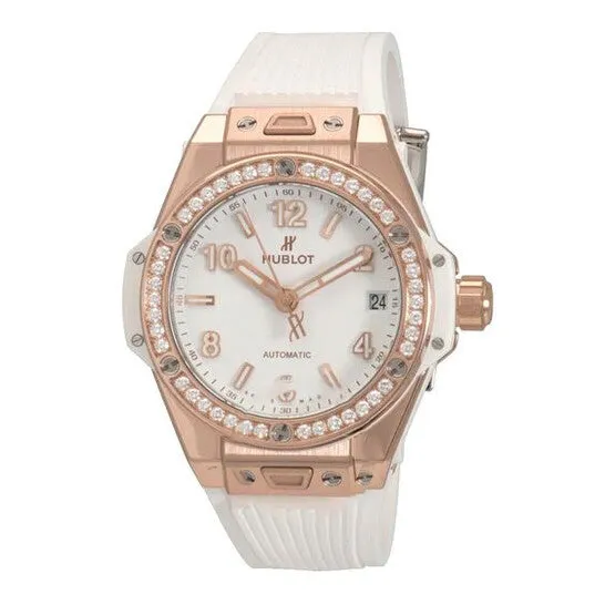 Watches Original Hublot Big Bang One Click King Gold Automatic Diamond White Dial Ladies Watch 485OE2080RW1204 JMS always