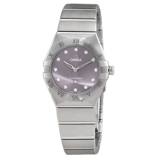 Watches Original Omega Constellation Quartz Diamond Purple Dial Ladies Watch 13110286060002 JMS always Watches Original Omega Constellation Quartz Diamond Purple Dial Ladies Watch 13110286060002 JMS always